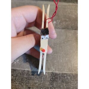 Clothespin reindeer handmade 2012 ornament Xmas decor